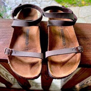 Birkenstock Daloa Biko Flor Mocha Brown Ankle Strap Sandal 37/US 7.5